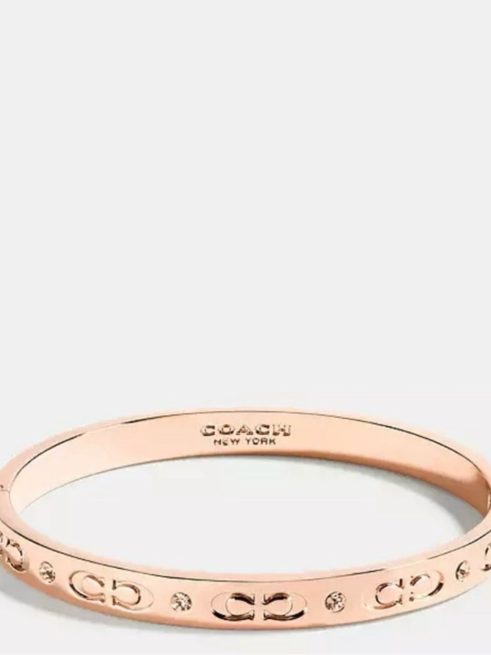COACH Signature Hinged Bangle Bracelet NWT